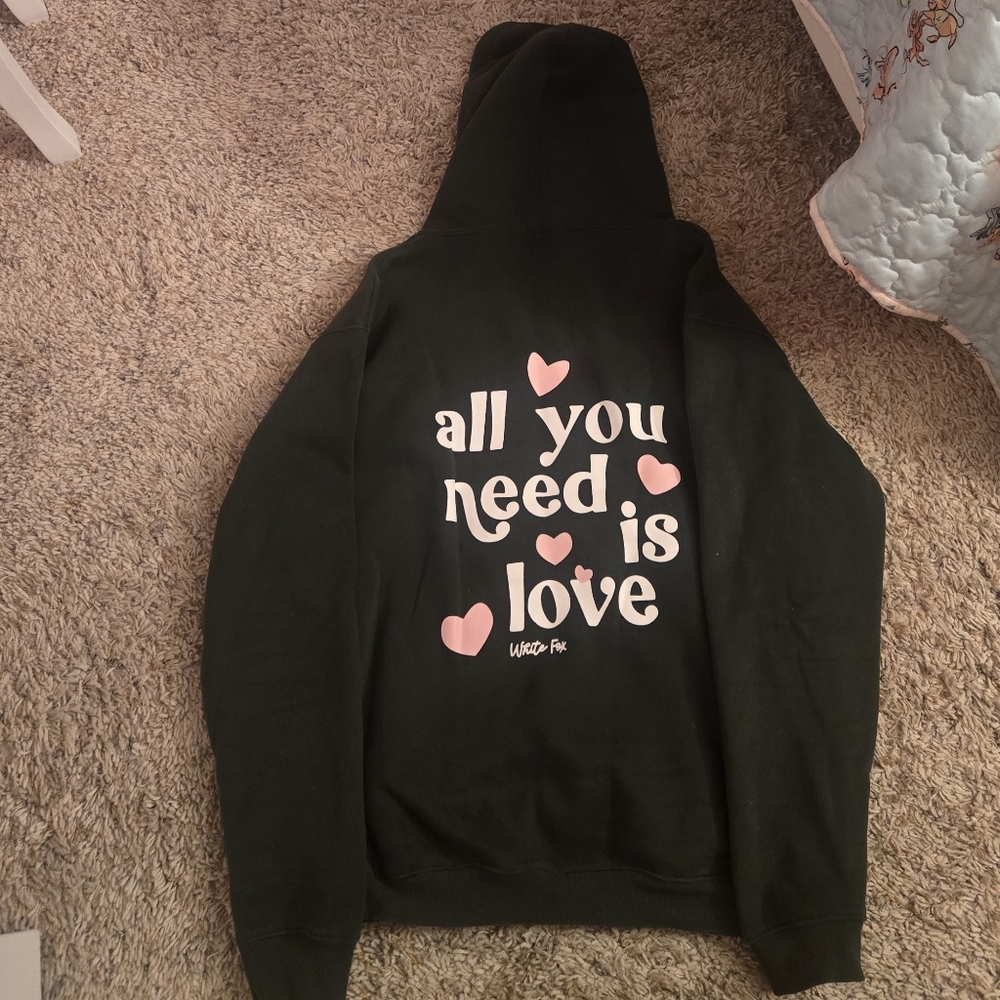 Green White Fox Oversized Hoodie